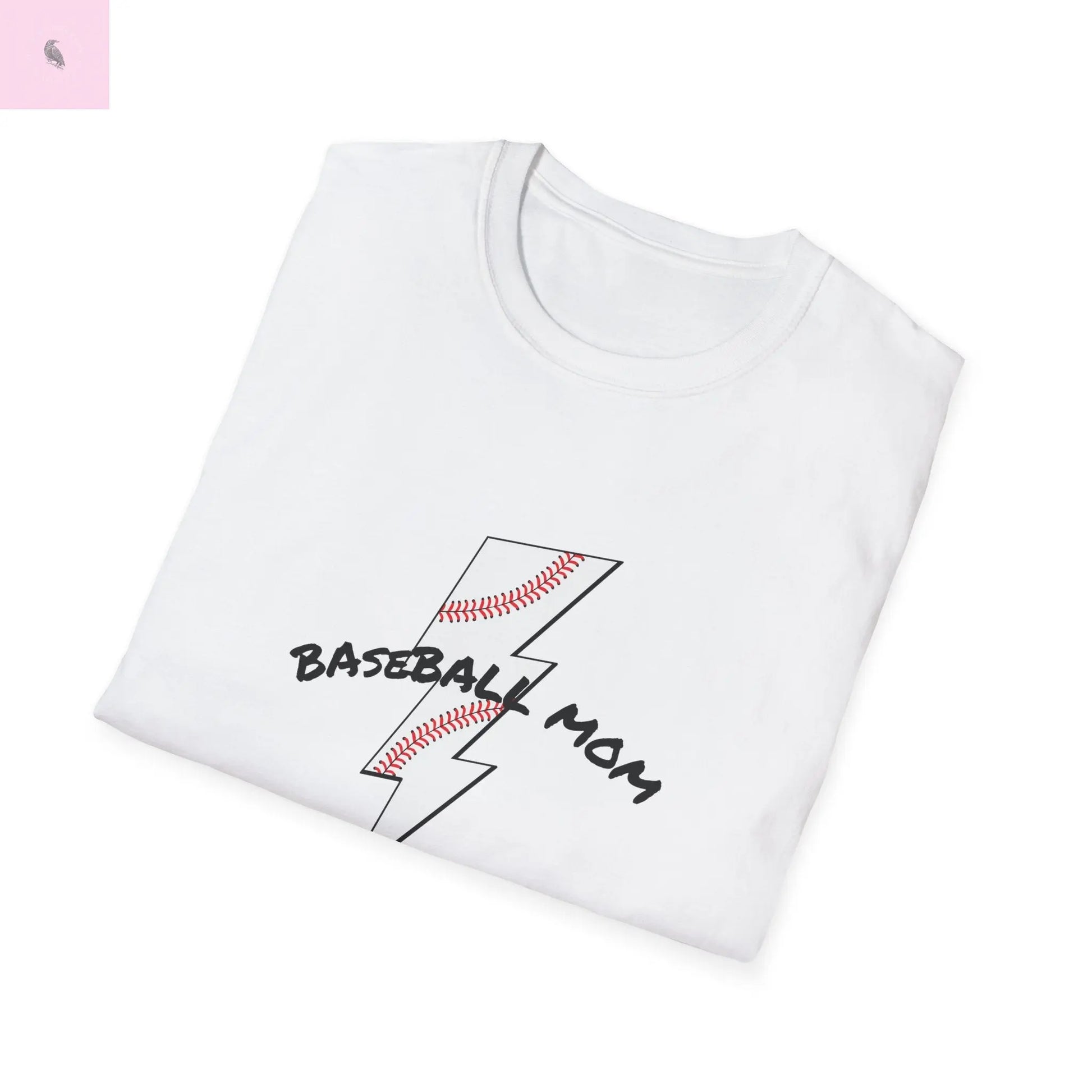 Baseball mom soft style cotton tshirt the flirty crow