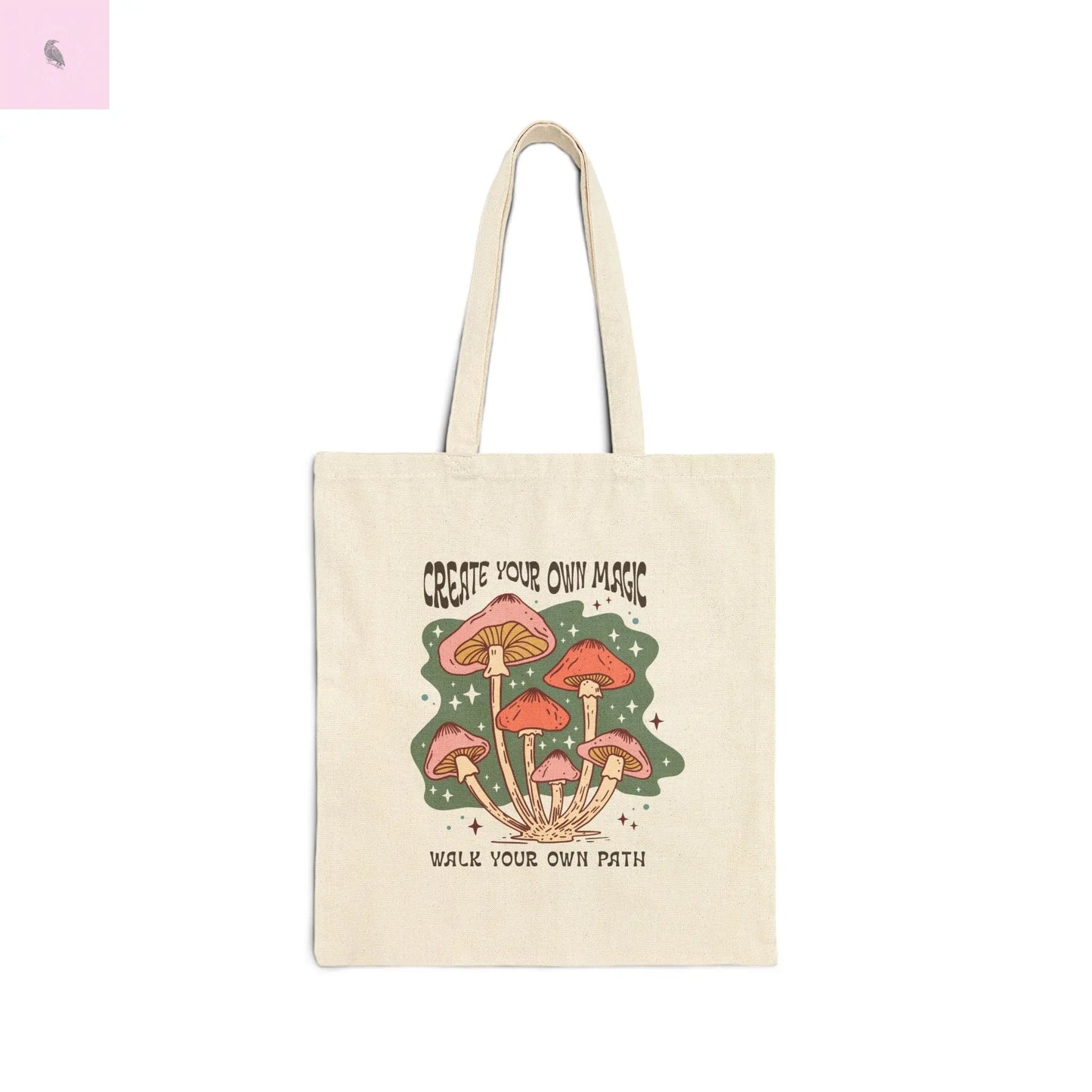 Hippy retro beach Cotton Canvas Tote Bag the flirty crow