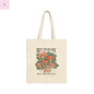 Hippy retro beach Cotton Canvas Tote Bag the flirty crow