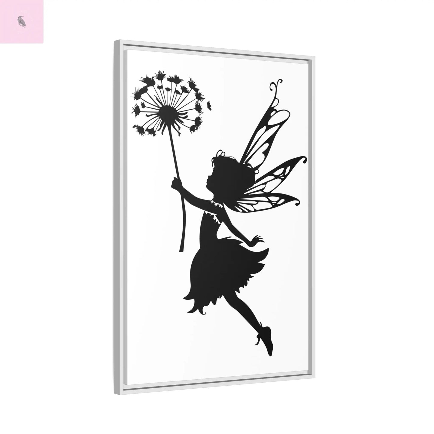 Framed canvas Fairy Silhouette Wall Art, Fairy lover Home Decor, Whimsical Framed Canvas, Fairy Gift, Kids Room Decoration, Nursery Art The flirty crow