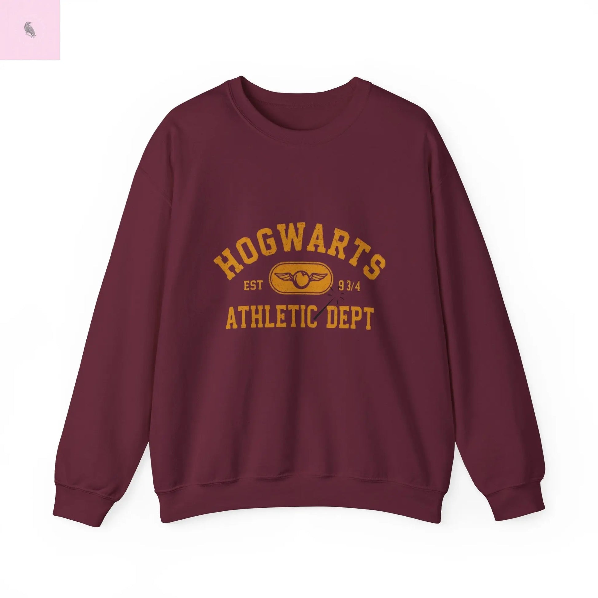 Hogwarts Harry Potter Maroon Sweatshirt - Unisex Crewneck sweatshirt for Fans, Gifts, Warmth - Gilden Quality athletic the flirty crow