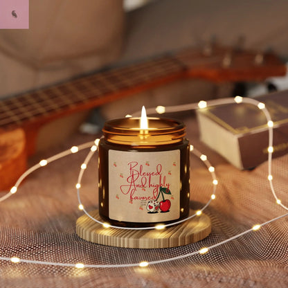 Blessed and Highly Favored Scented Soy Candle - Cozy Home Decor for All Occasions the flirty crow