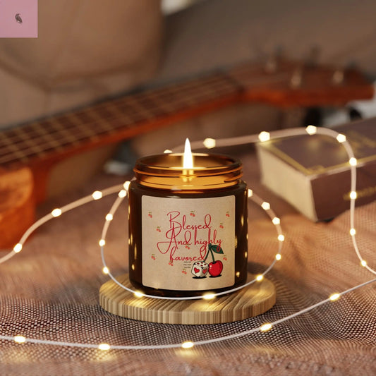 Blessed and Highly Favored Scented Soy Candle - Cozy Home Decor for All Occasions the flirty crow