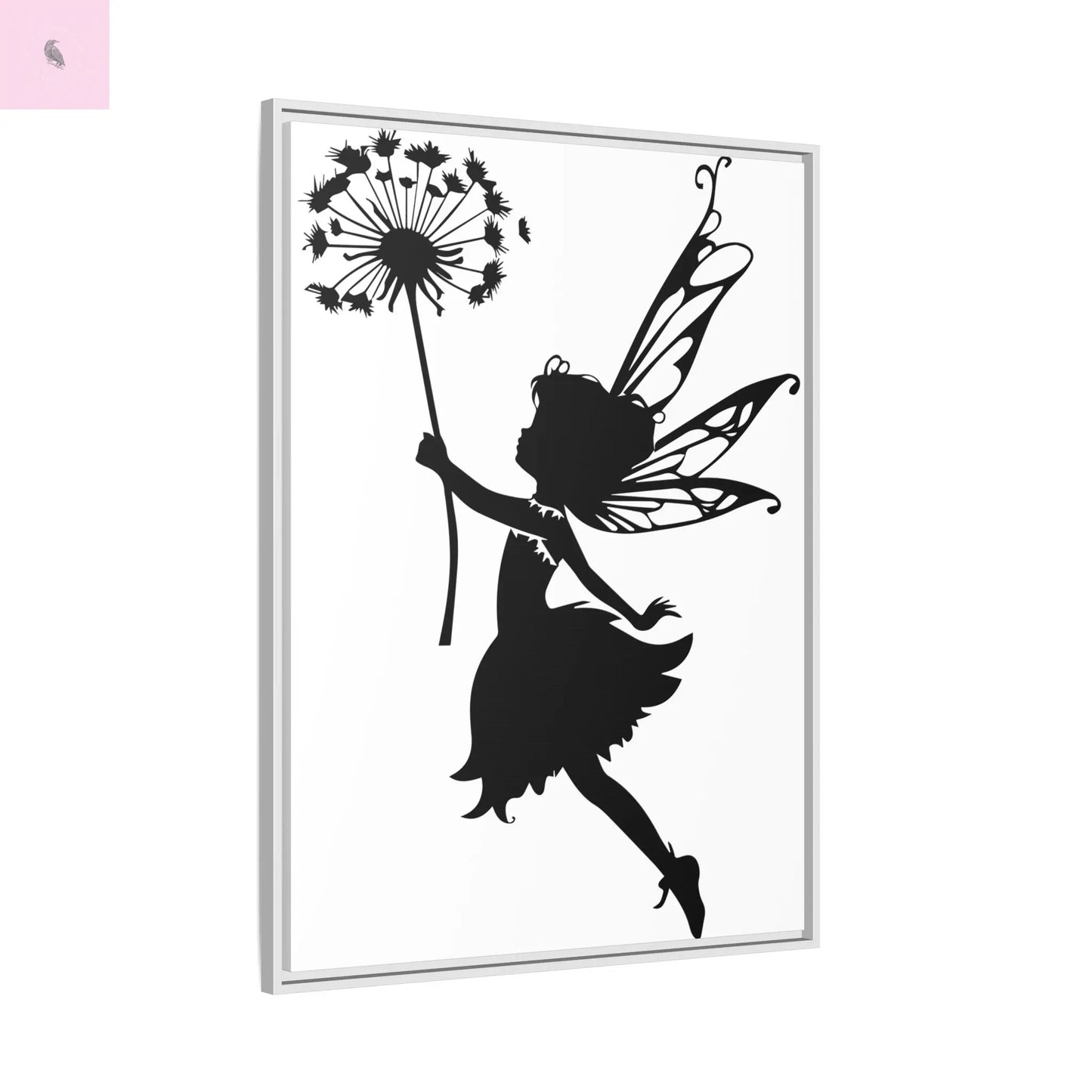 Framed canvas Fairy Silhouette Wall Art, Fairy lover Home Decor, Whimsical Framed Canvas, Fairy Gift, Kids Room Decoration, Nursery Art The flirty crow
