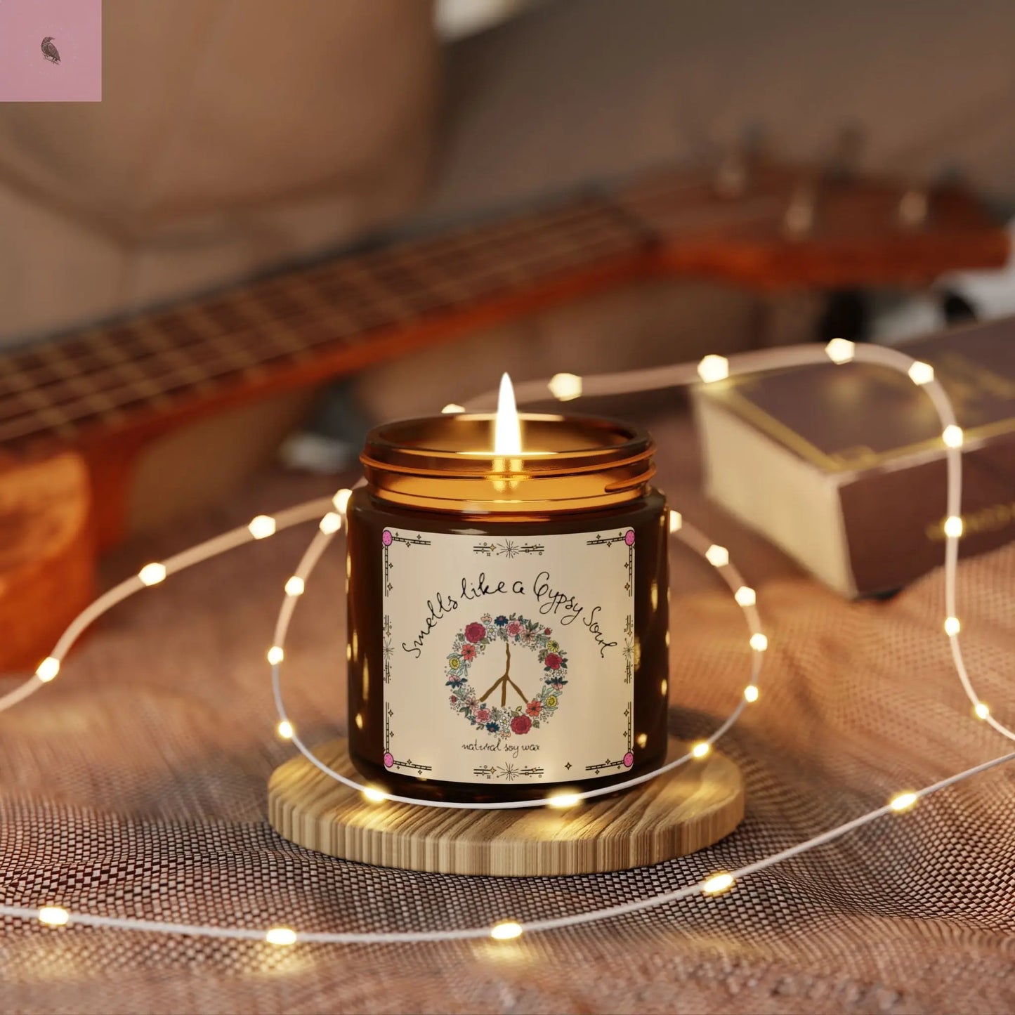 Gypsy Soul Glass Soy Candle The flirty crow