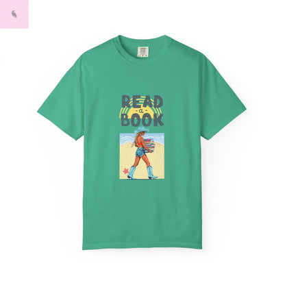 Book Lovers Comfort Colors T-shirt, summer beach reading tee for readers. - The flirty crow