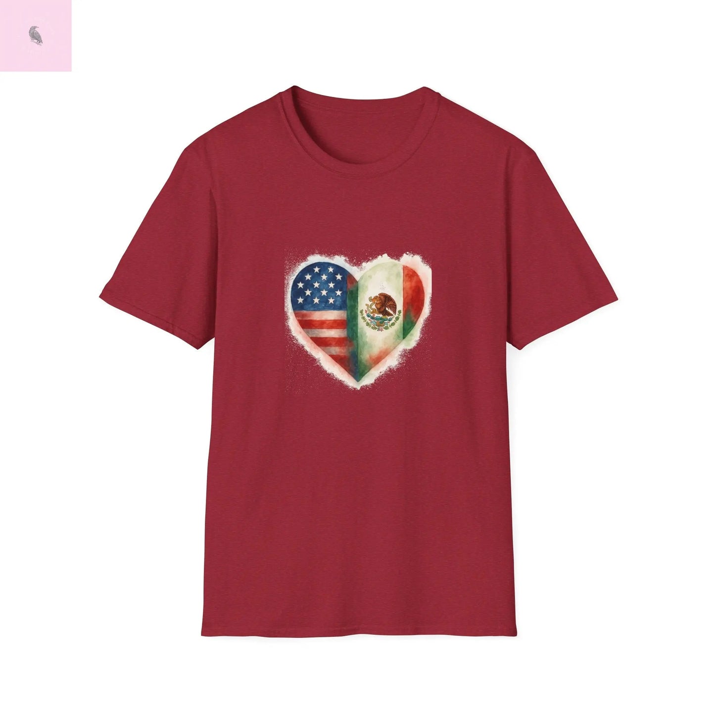Hispanic Heritage Mexico America Flags Unisex T-Shirt The flirty crow