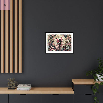 Framed Canvas Fairy art - The flirty crow