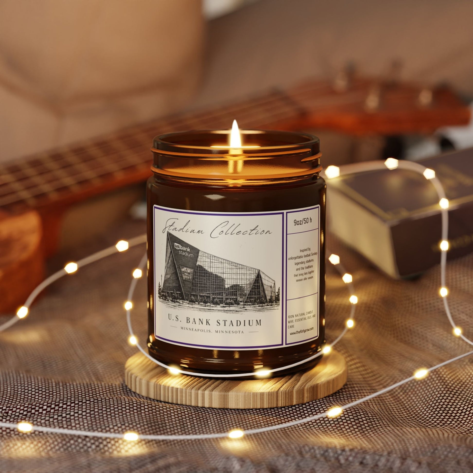 Minnesota Vikings Soy Candle , US Bank Stadium candle Printify