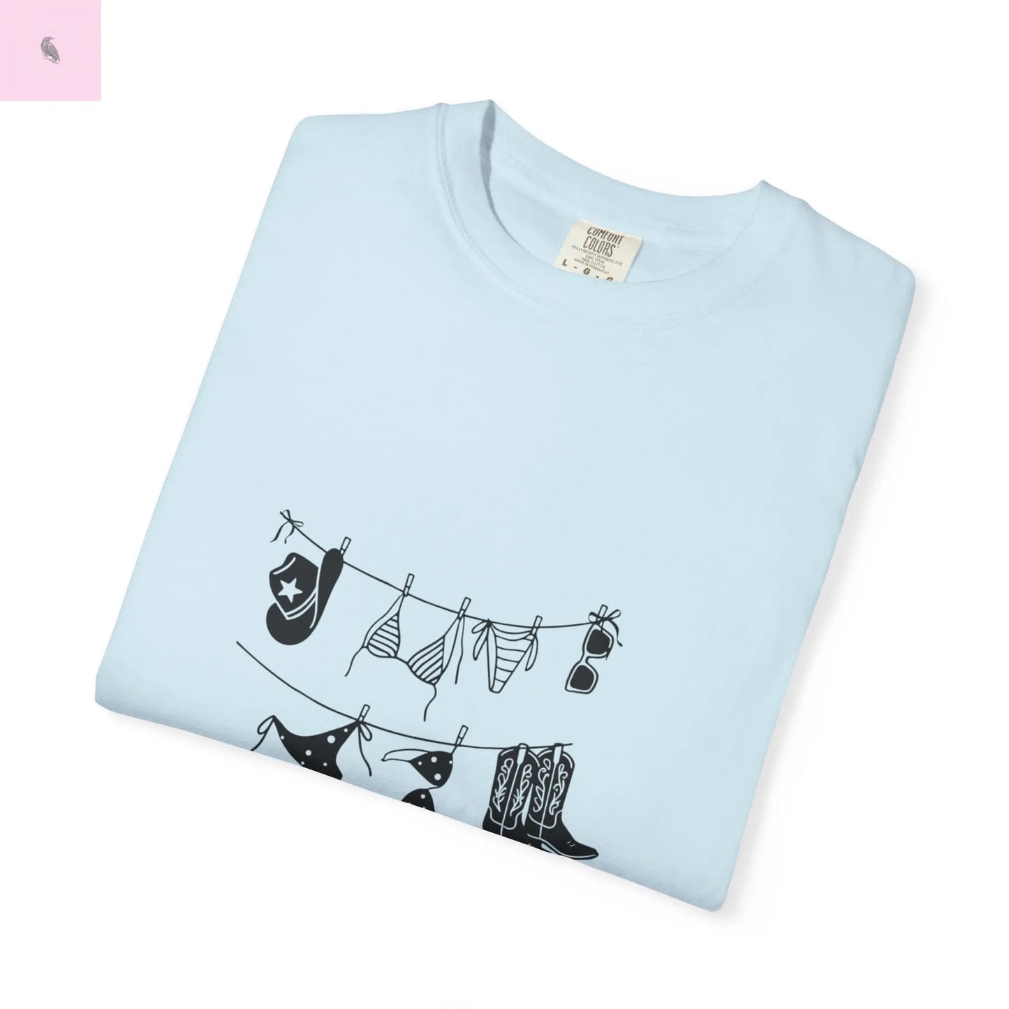 Cowgirl Summer Unisex Tee, Comfort Colors Beach Top, cowgirl style,Gift for Her, Vacation vibes, beach lover tee The flirty crow