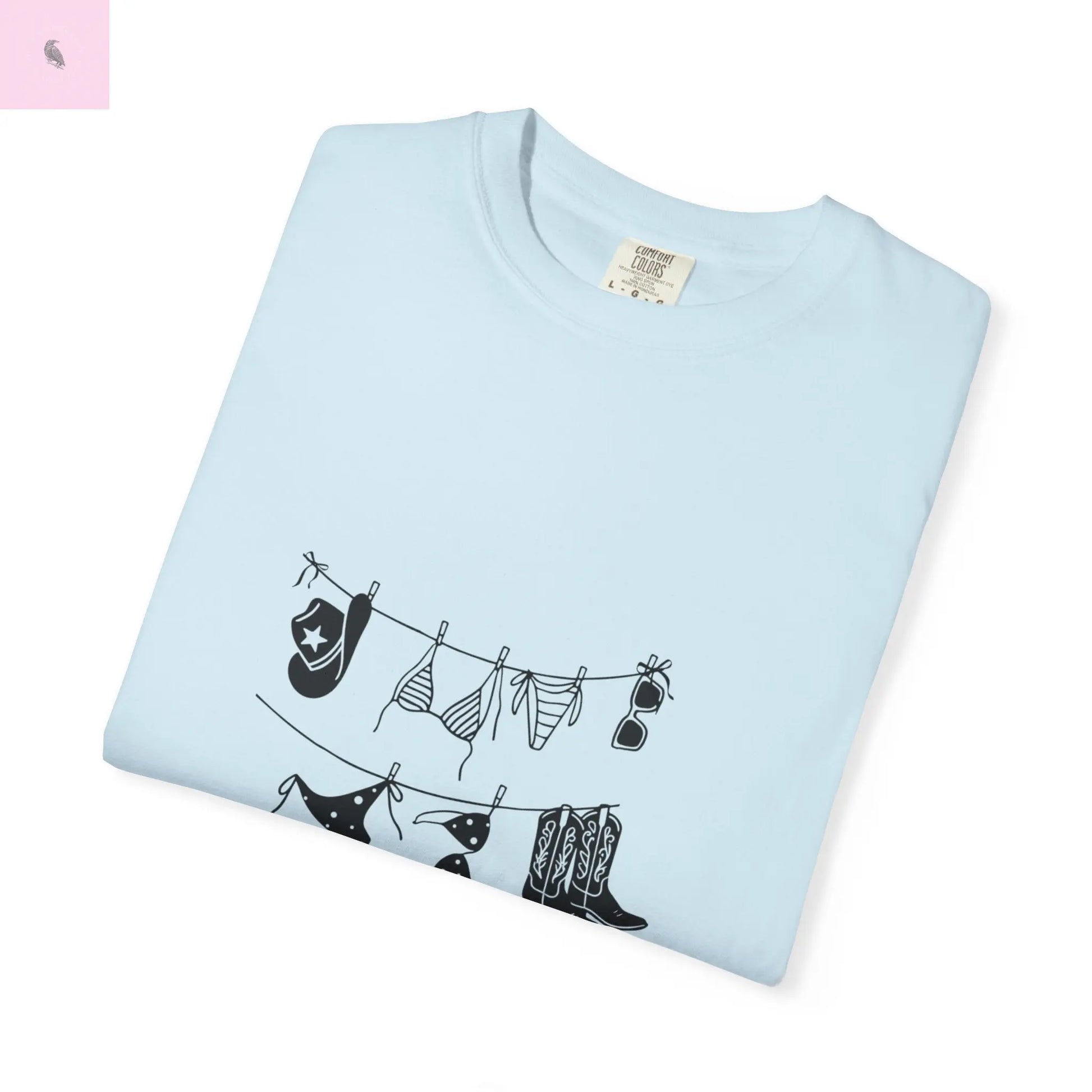 Cowgirl Summer Unisex Tee, Comfort Colors Beach Top, cowgirl style,Gift for Her, Vacation vibes, beach lover tee The flirty crow