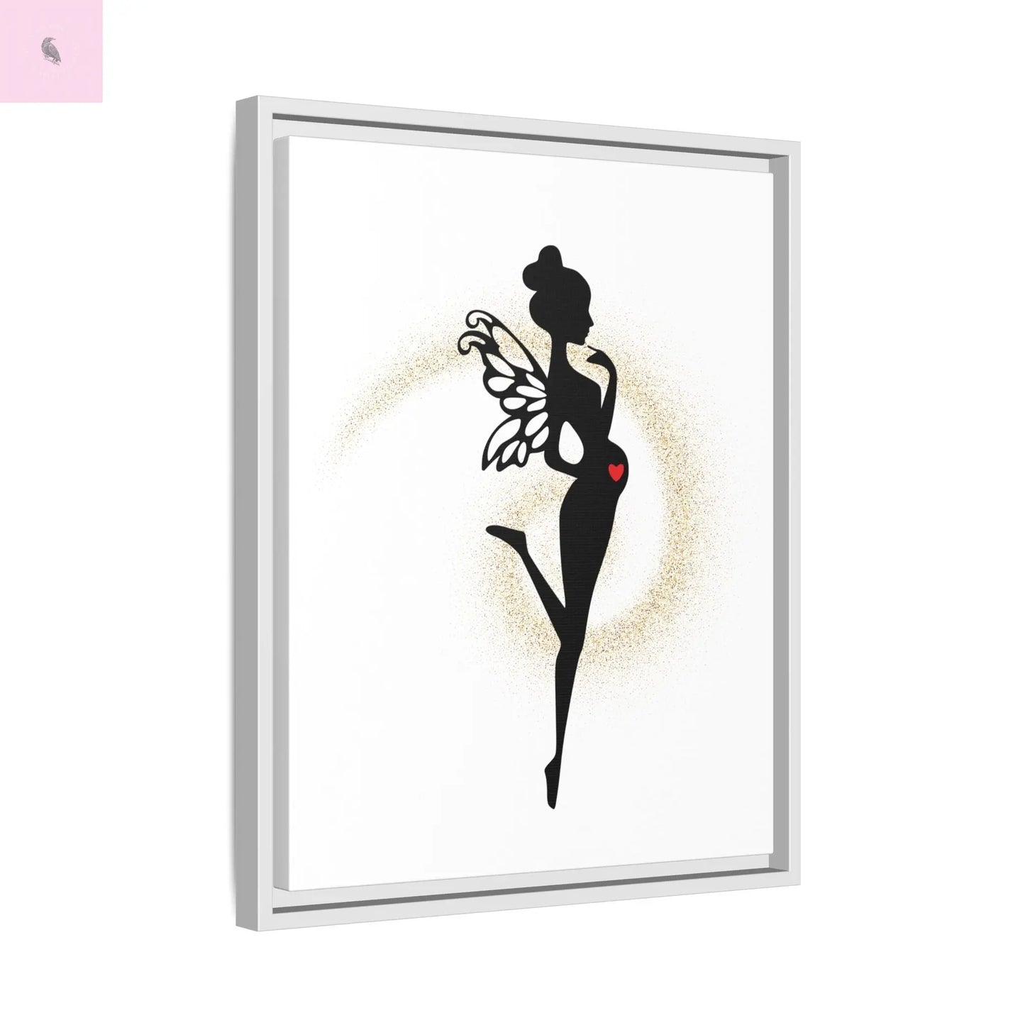 Framed Fairy Art Print - Enchanting Decor for Expecting Mothers, Baby Shower Gift, Elegant Nursery Wall Art, Whimsical Home Accent The flirty crow
