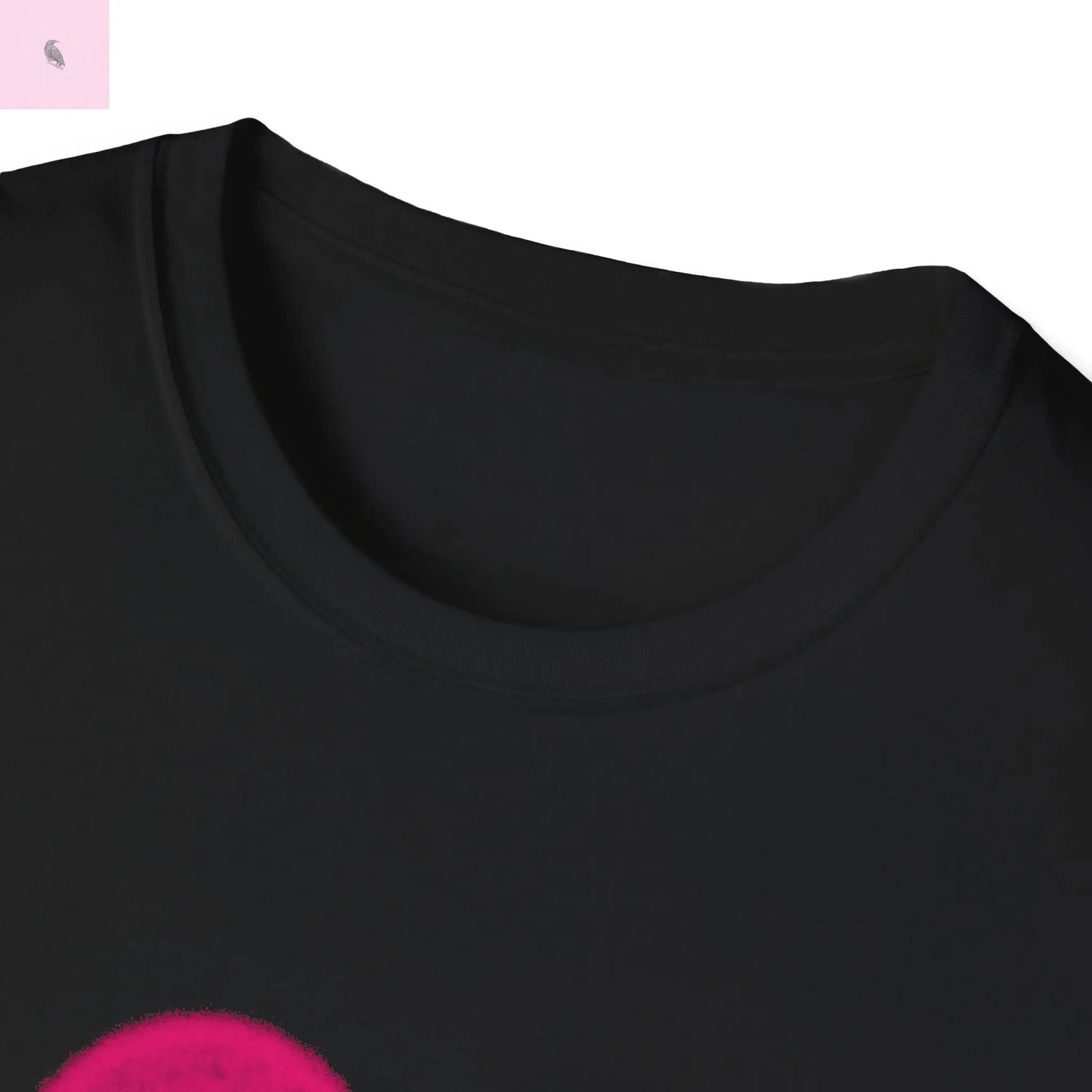 Happy Heart Black Unisex T-Shirt the flirty crow
