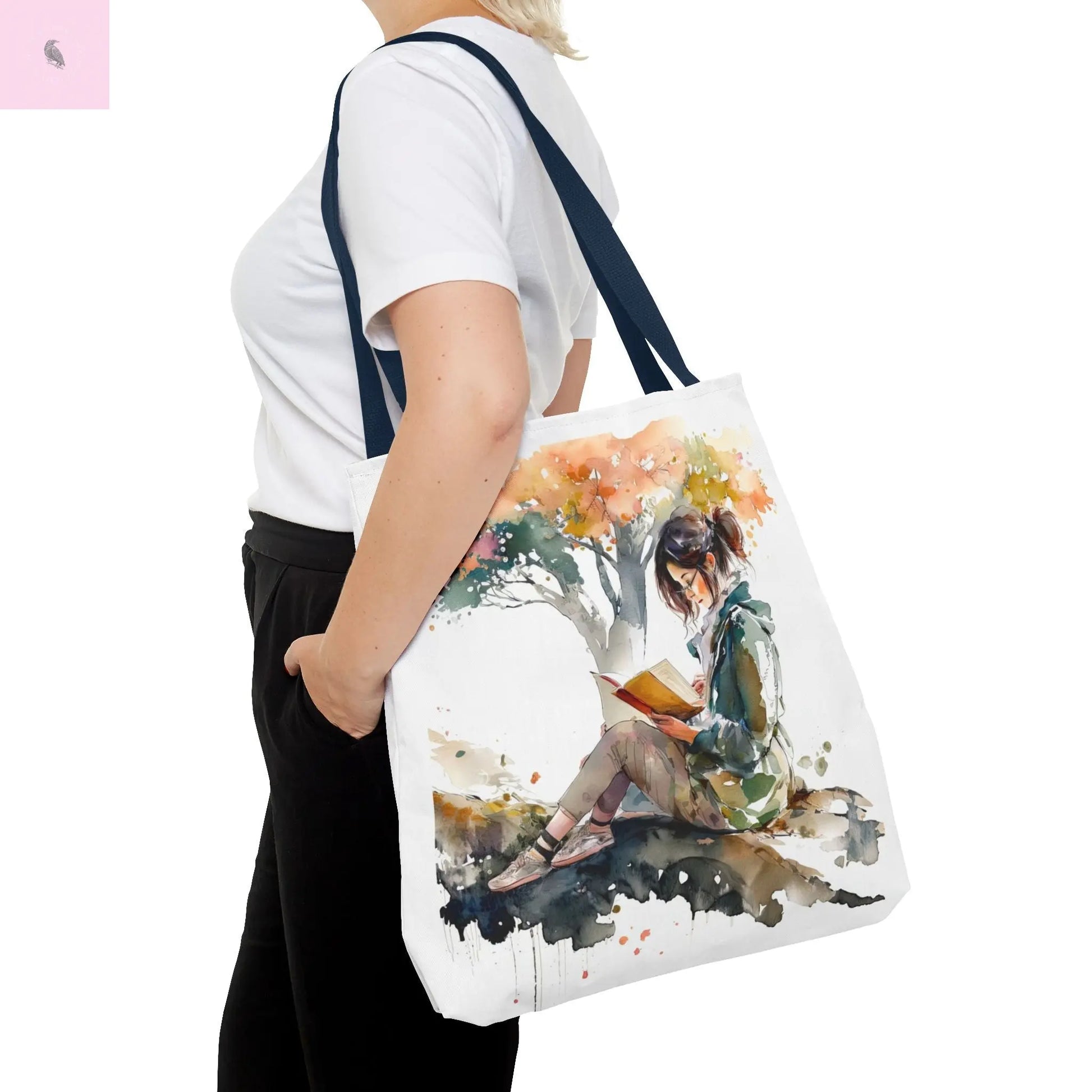 Reading Tote Bag, Literary Gift, Book Lover Tote, Eco-Friendly Bag, readers shopping Tote, book club bag The flirty crow
