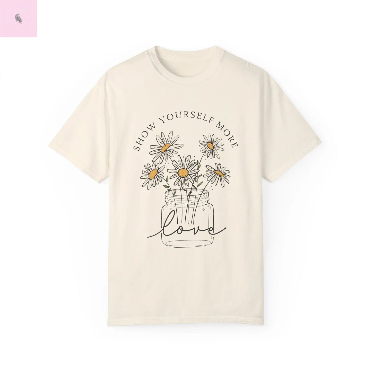Sunflowers tshirt, positive, unisex cotton sunflower tshirt. High quality tee the flirty crow