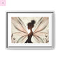 Framed Canvas Fairy wall art - The flirty crow