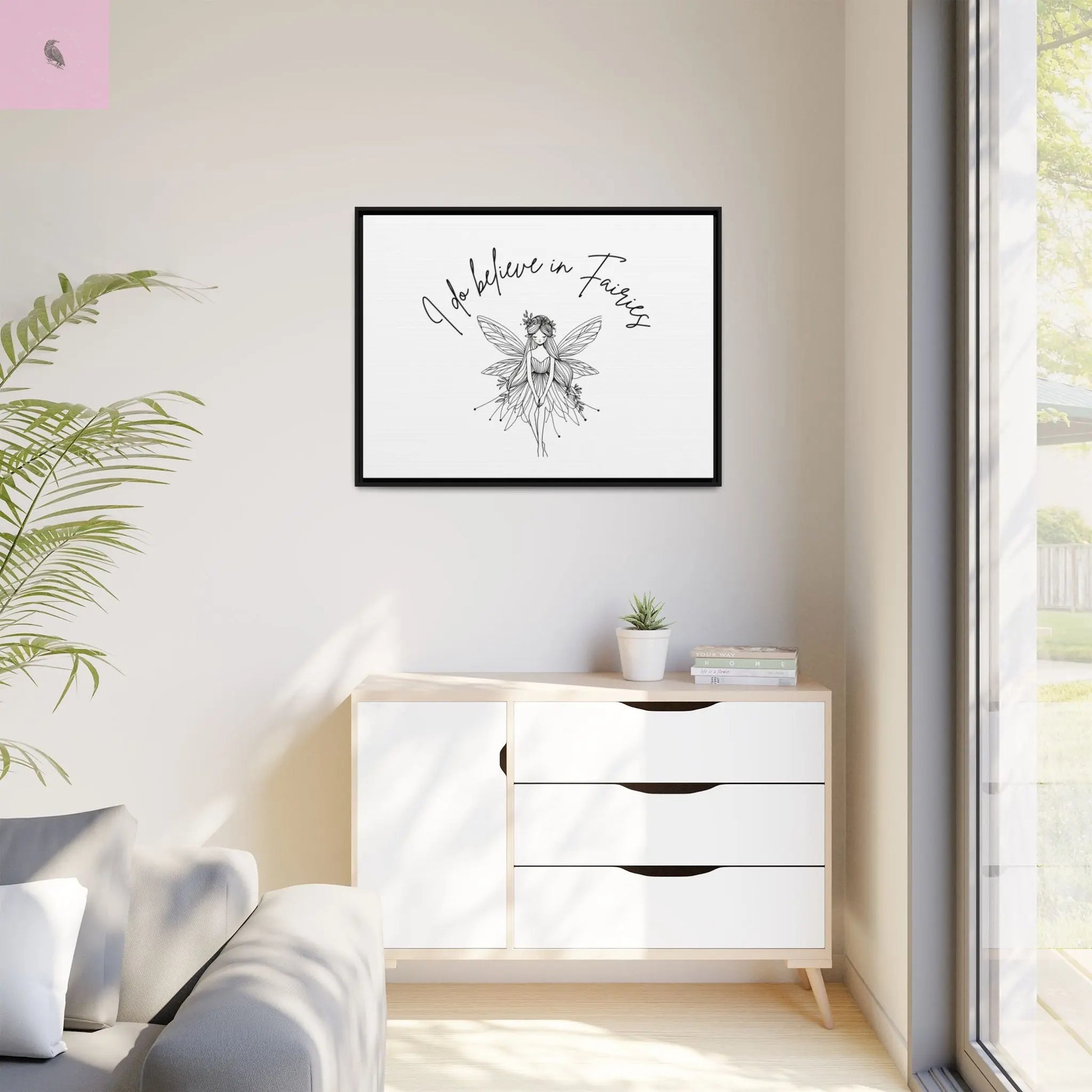 Fairies Canvas, Framed (Multi-color) - The flirty crow