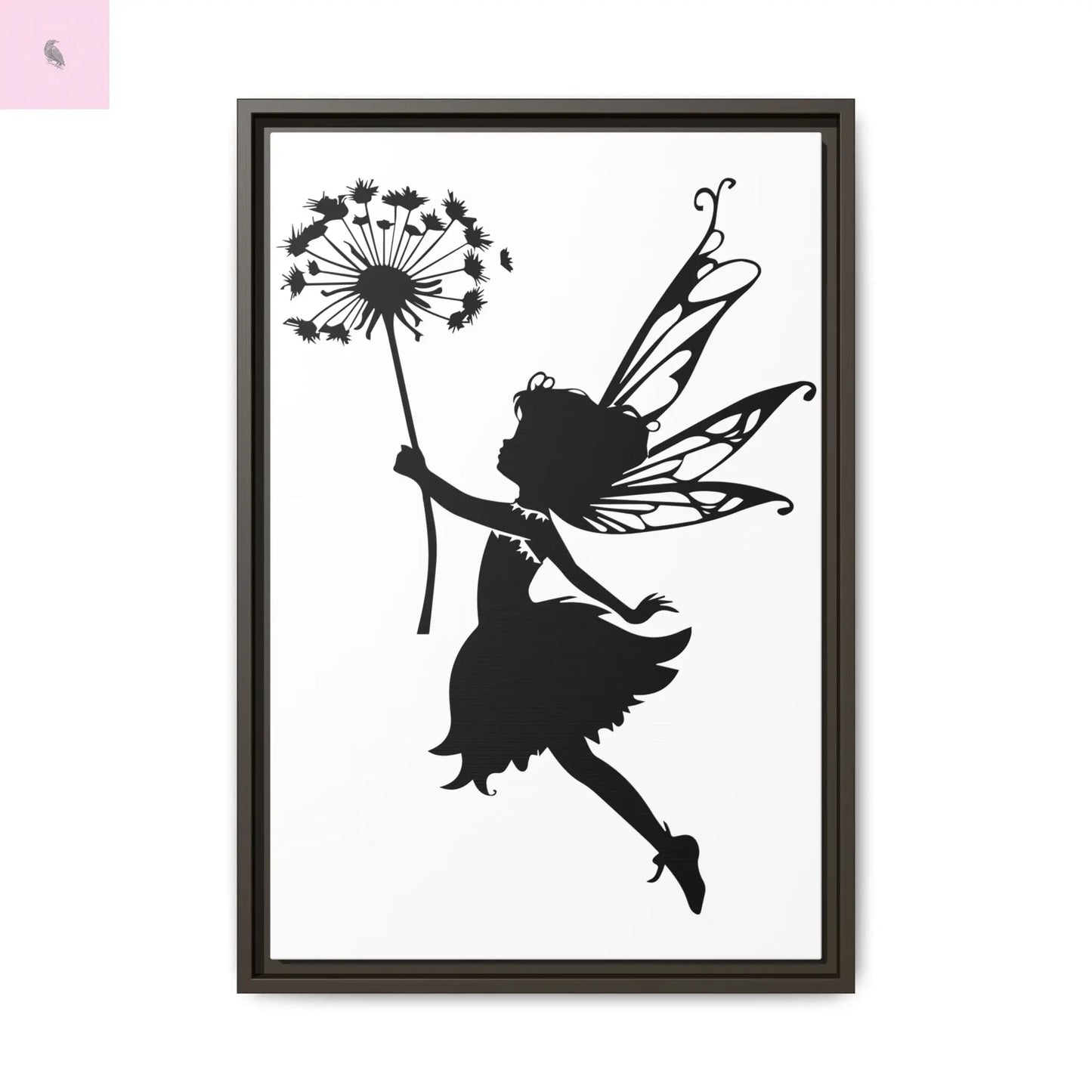 Framed canvas Fairy Silhouette Wall Art, Fairy lover Home Decor, Whimsical Framed Canvas, Fairy Gift, Kids Room Decoration, Nursery Art The flirty crow