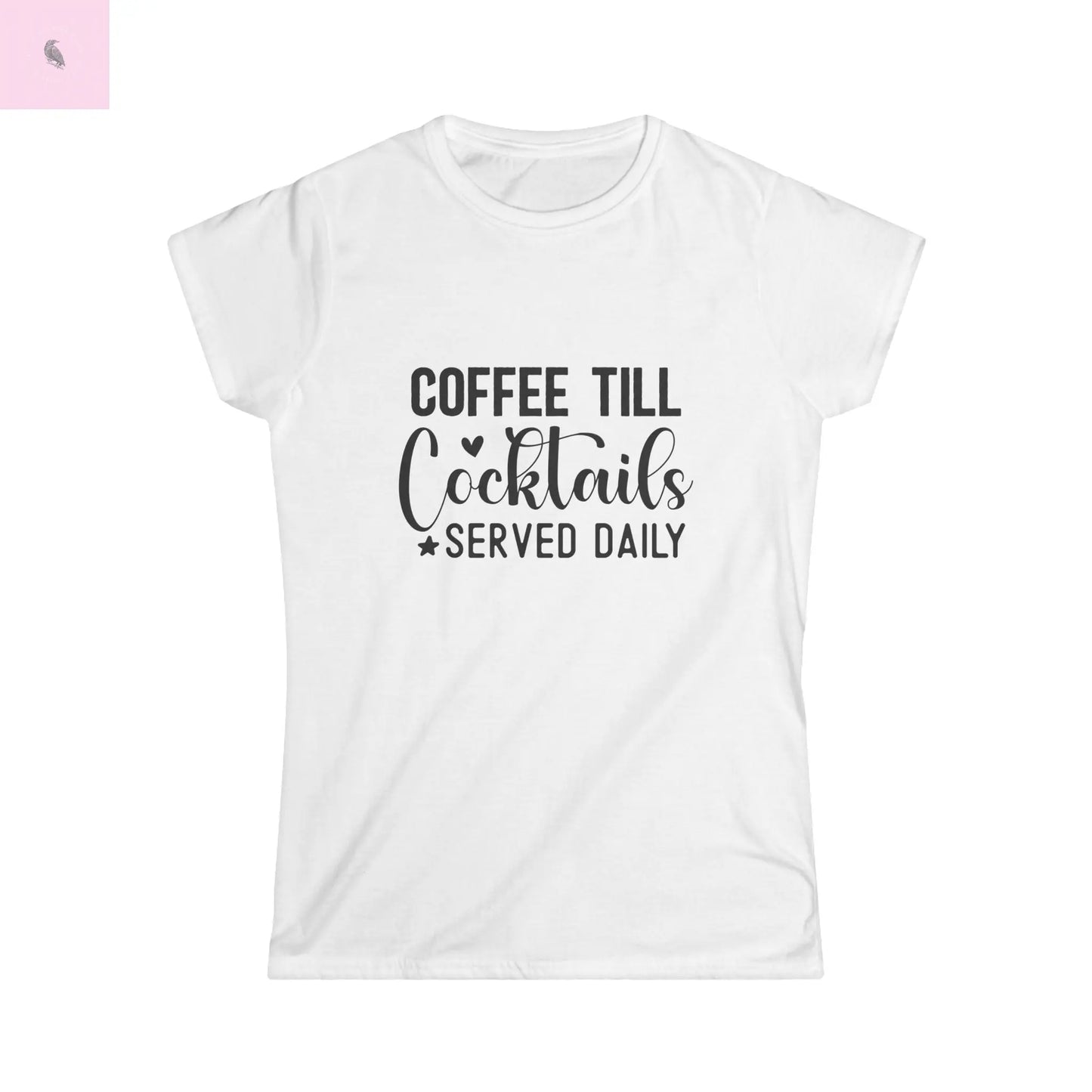 Women's Tee - Coffee Lover Cocktail Enthusiast Fun Tshirt the flirty crow