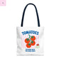 Tomato Vibes Tote Bag, Grocery tote,  Beach bag, travel tote,gift for gardener, veggie lover, Fun Gift for Foodies, Garden Lovers The flirty crow