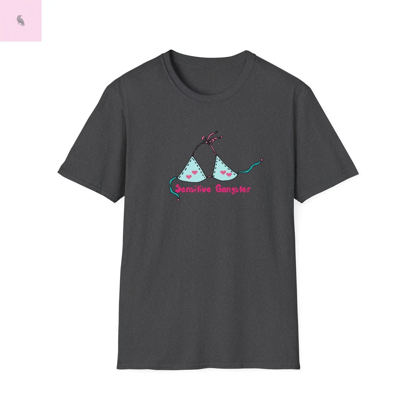 Sensitive Gangster T-Shirt, Funny beach Tee, love island tshirt, Gift for her, Summer top,  Casual Wear, The flirty crow