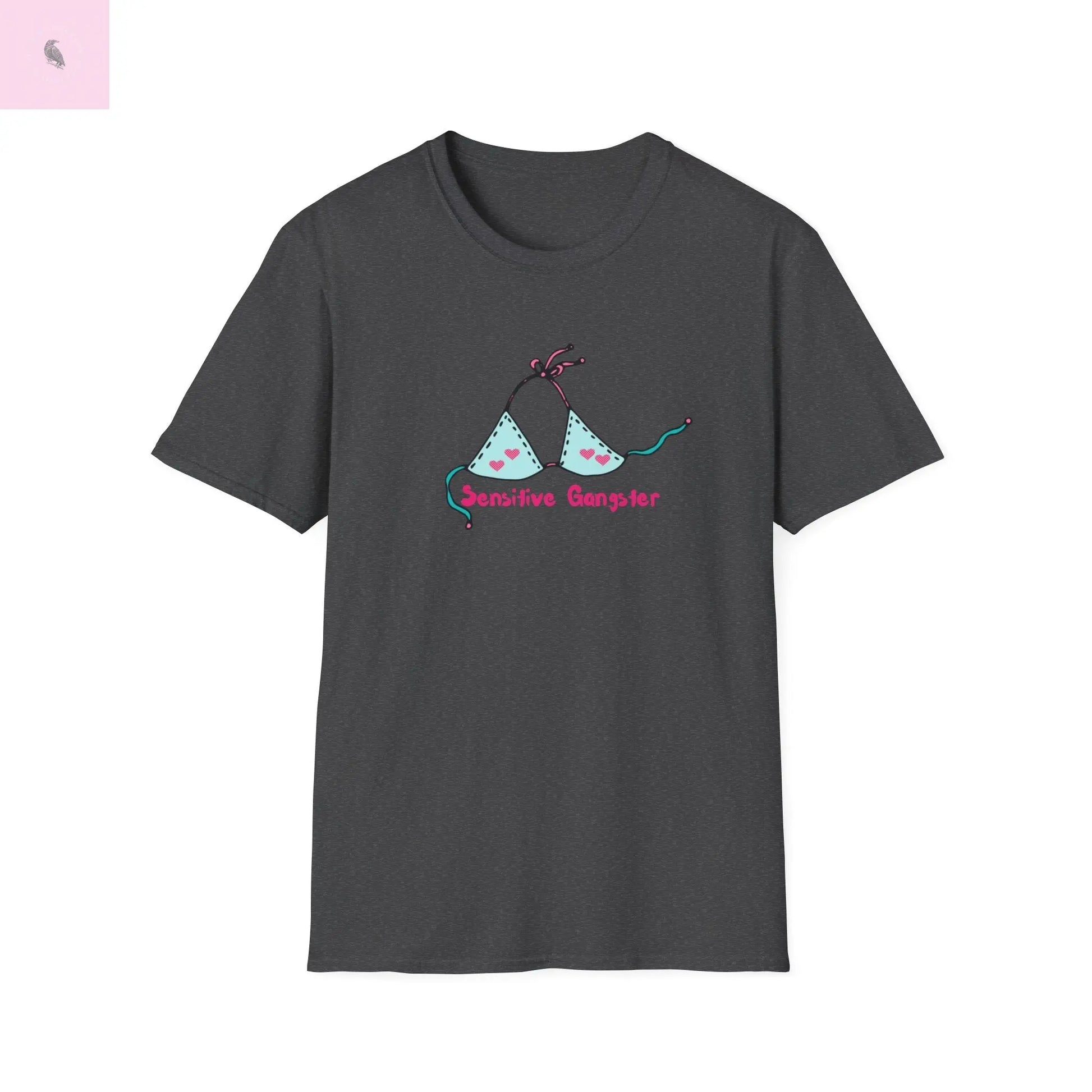 Sensitive Gangster T-Shirt, Funny beach Tee, love island tshirt, Gift for her, Summer top,  Casual Wear, The flirty crow