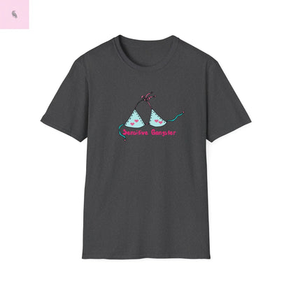 Sensitive Gangster T-Shirt, Funny beach Tee, love island tshirt, Gift for her, Summer top,  Casual Wear, The flirty crow