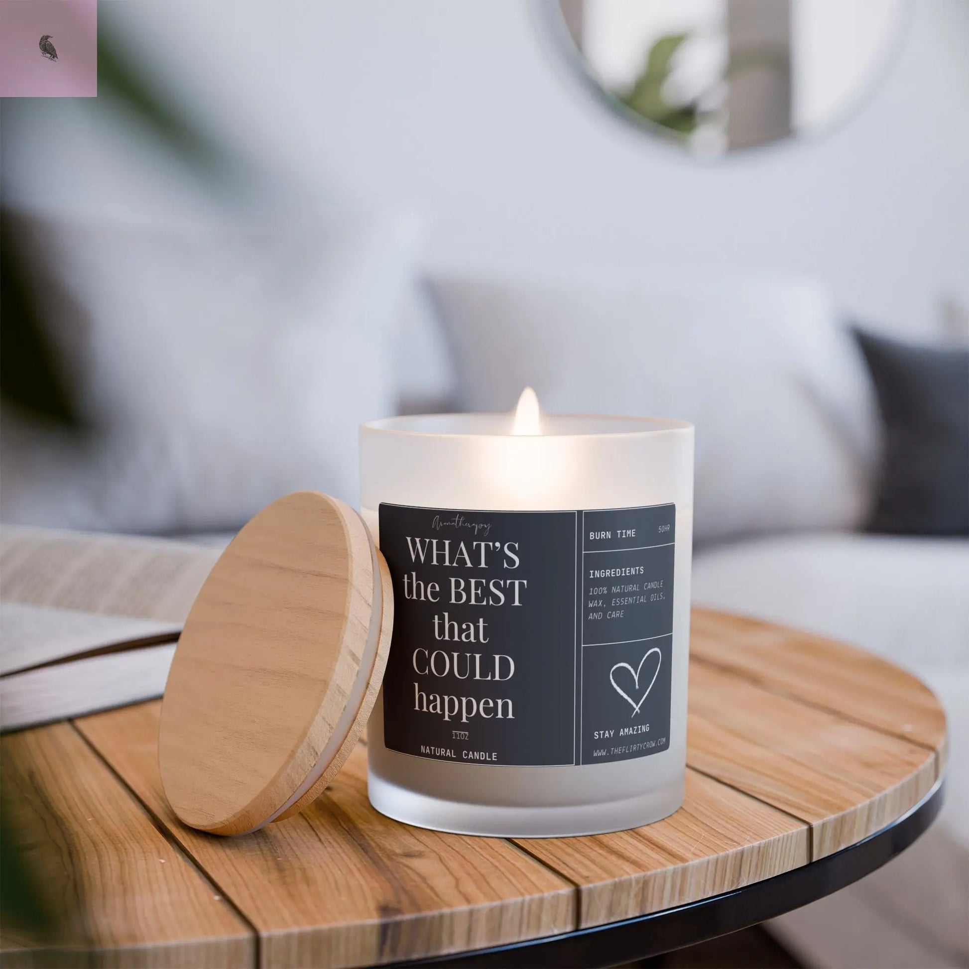 Positivity Candle The flirty crow