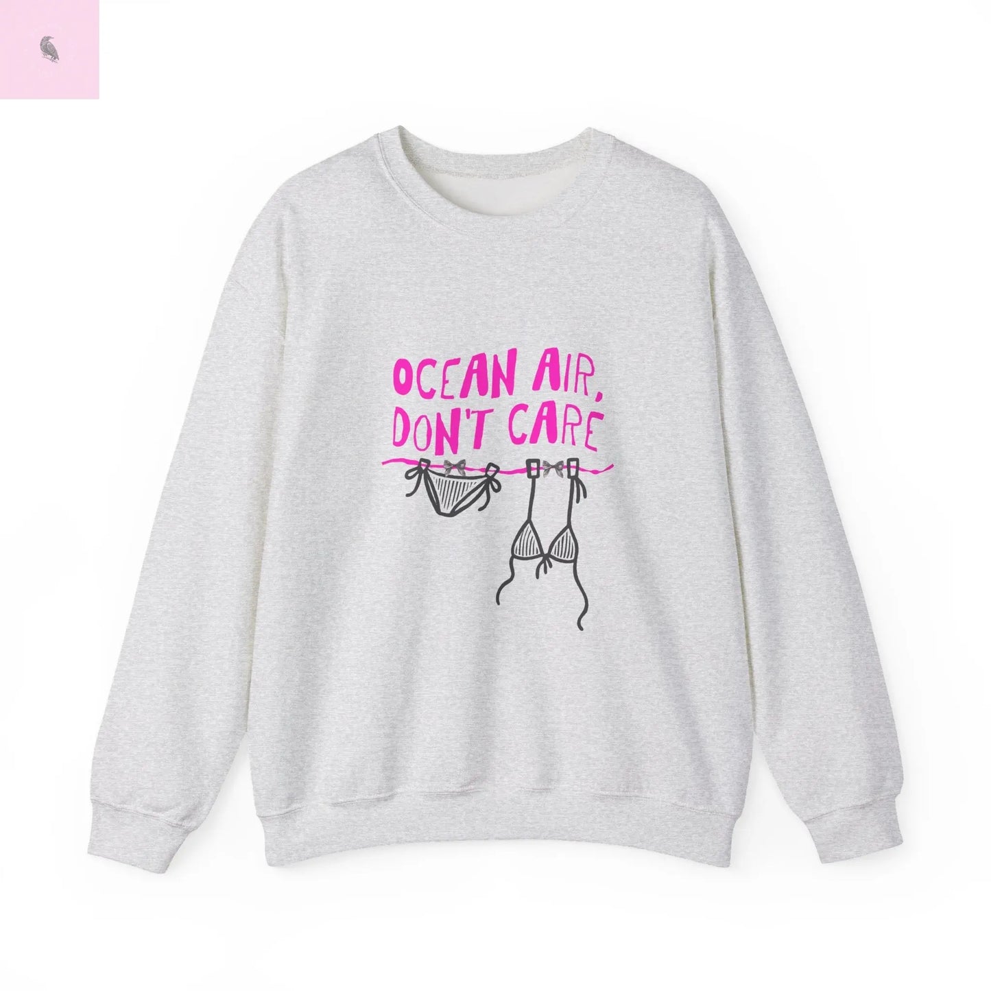 Beach Crewneck Sweatshirt ,Ocean lover, Summer Vibes Sweatshirt, beachy vibe,  Beach vacation Sweater, Casual Outfit, Summer Apparel Printify