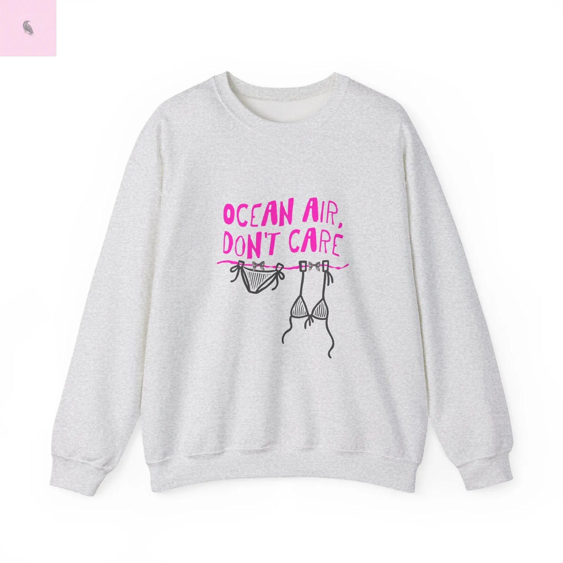 Beach Crewneck Sweatshirt ,Ocean lover, Summer Vibes Sweatshirt, beachy vibe,  Beach vacation Sweater, Casual Outfit, Summer Apparel Printify