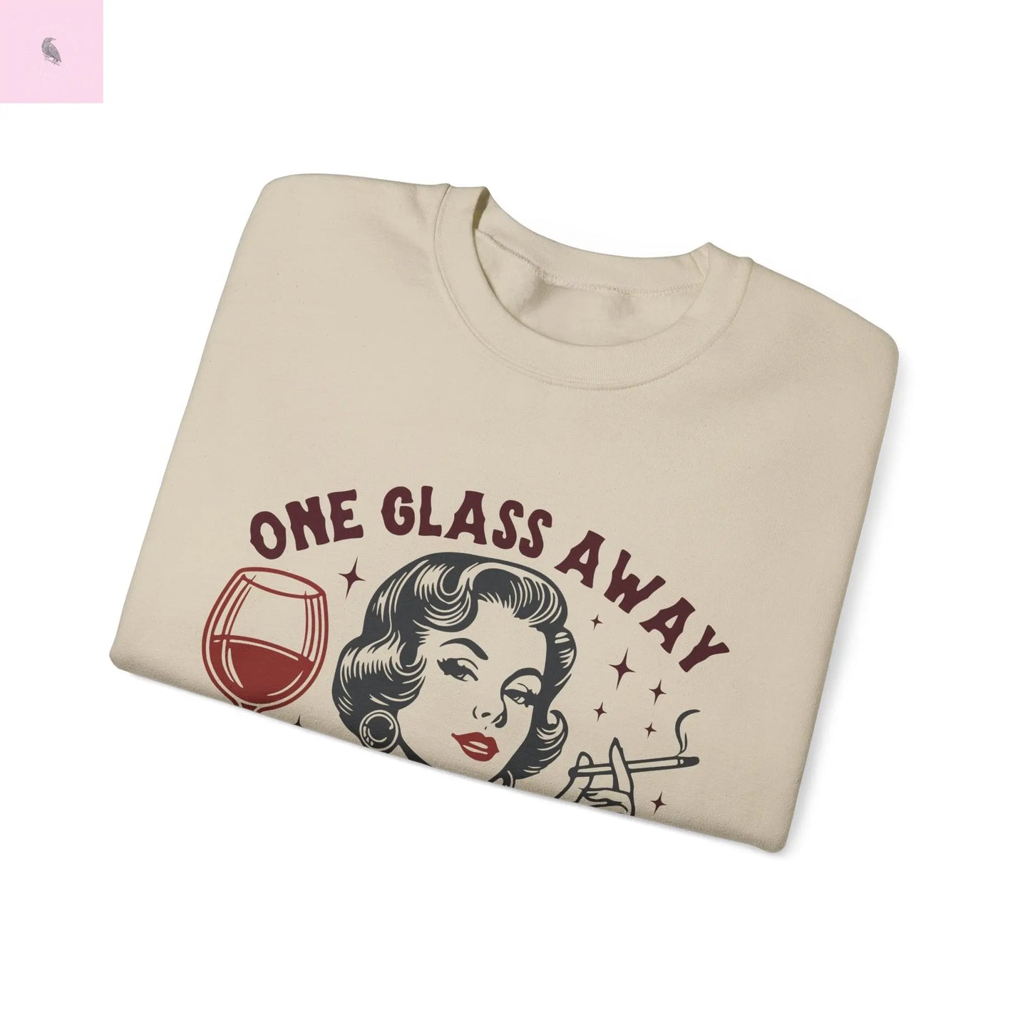 Wine Tasting Sweatshirt, Wine Lover Gift, Retro Unisex Crewneck, Vintage Jumper, Long Sleeve Shirt, Wine Tasting Outfit the flirty crow