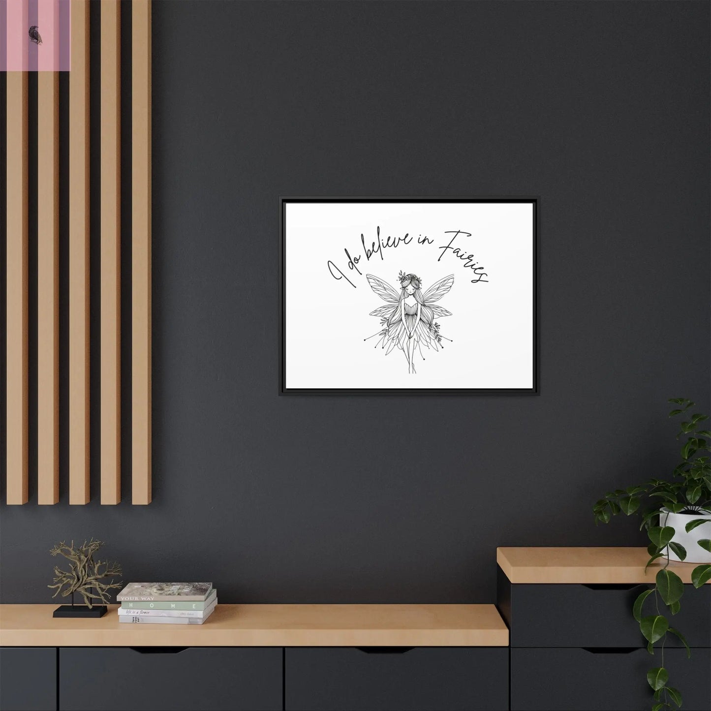Fairies Canvas, Framed (Multi-color) - The flirty crow