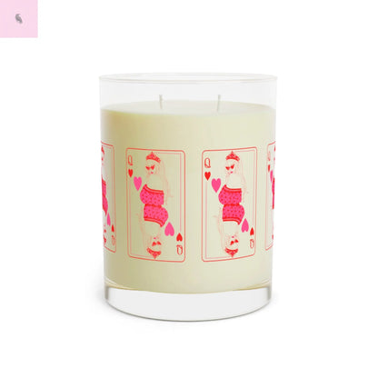 queen of hearts  11 oz soy wax candle the flirty crow