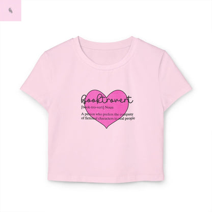 Cropped Tee for Book Lovers , Trendy Summer Crop top, Booktrovert baby tee The flirty crow
