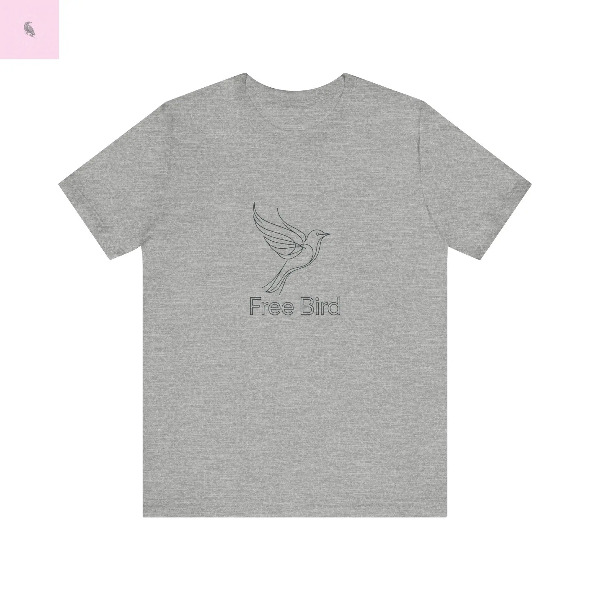Free Bird Soft Cotton T-Shirt, Trendy Minimalist Bella+ Canvas Tee, Comfy Short Sleeve Shirt, Multiple Colors - Unisex Jersey Top bird lover gift birds the flirty crow