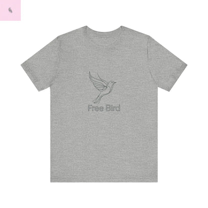 Free Bird Soft Cotton T-Shirt, Trendy Minimalist Bella+ Canvas Tee, Comfy Short Sleeve Shirt, Multiple Colors - Unisex Jersey Top bird lover gift birds the flirty crow