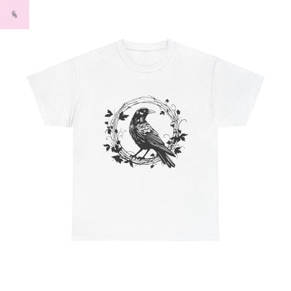 Unisex  beautiful crow  Cotton Tee. if you like crows get this! quality cotton, fun, and beautiful the flirty crow