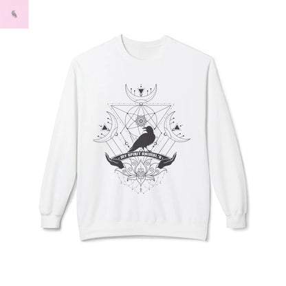 crow spirit animal crewneck sweatshirt the flirty crow
