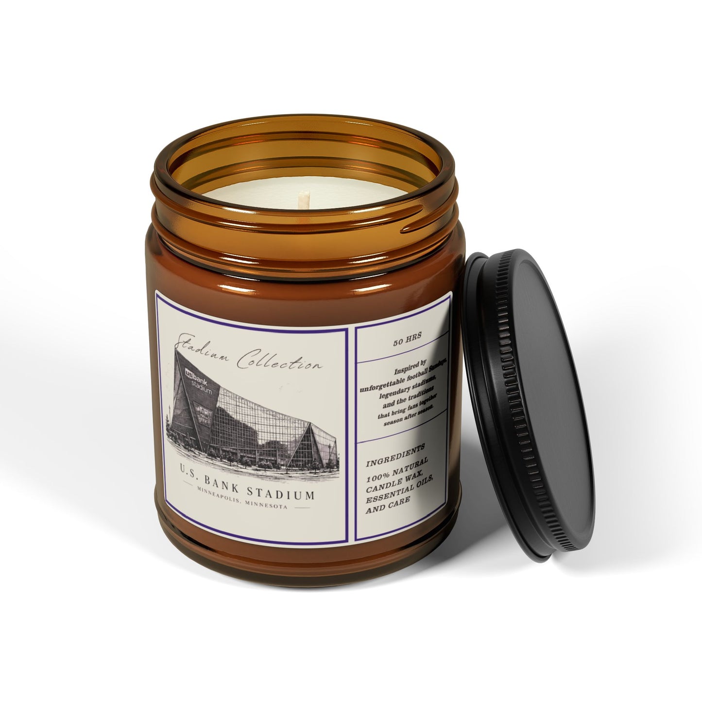 Minnesota Vikings Soy Candle , US Bank Stadium candle