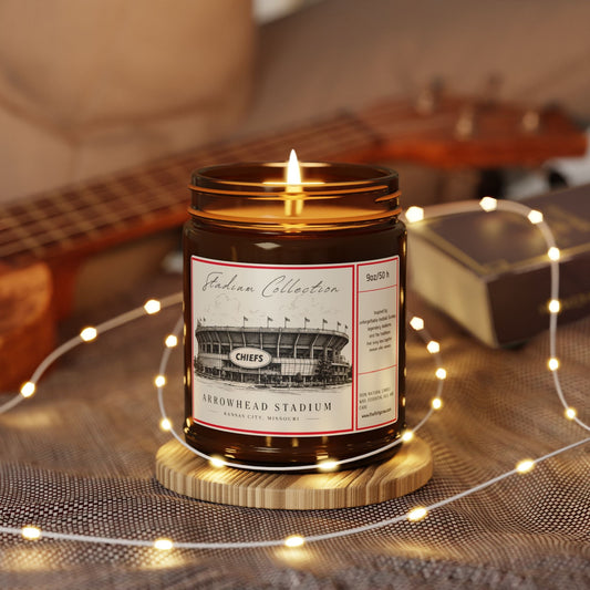 Arrowhead Stadium Kansas City Football Candle, Scented Soy Candle, game day decor Printify