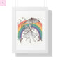 Framed  fairy whimsical Wall Art - The flirty crow