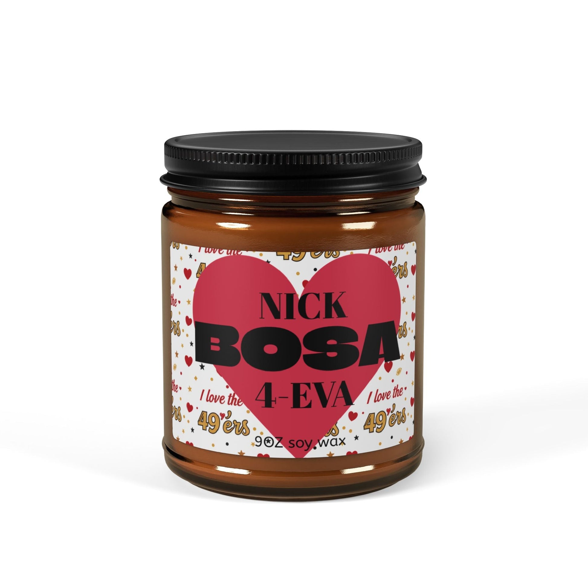 Nick Bosa 49ers Game Day Soy Candle Amber Jar (9oz) The flirty crow