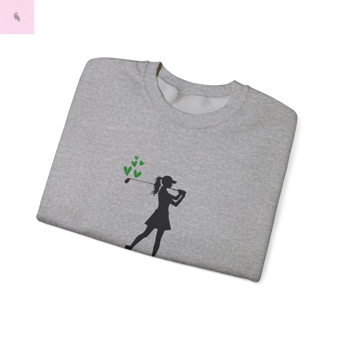 Female golf lovers crewneck fashion sweatshirt the flirty crow
