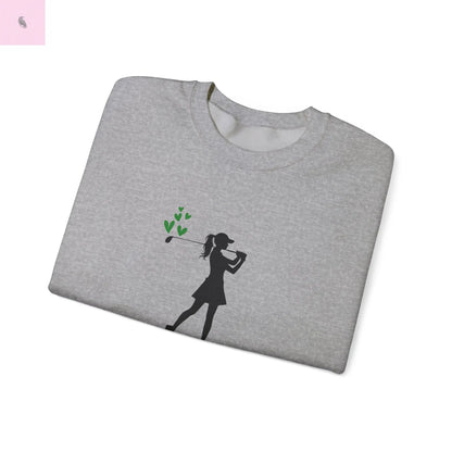 Female golf lovers crewneck fashion sweatshirt the flirty crow