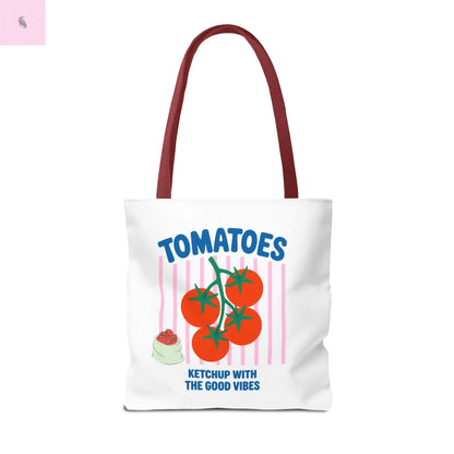 Tomato Vibes Tote Bag, Grocery tote,  Beach bag, travel tote,gift for gardener, veggie lover, Fun Gift for Foodies, Garden Lovers The flirty crow