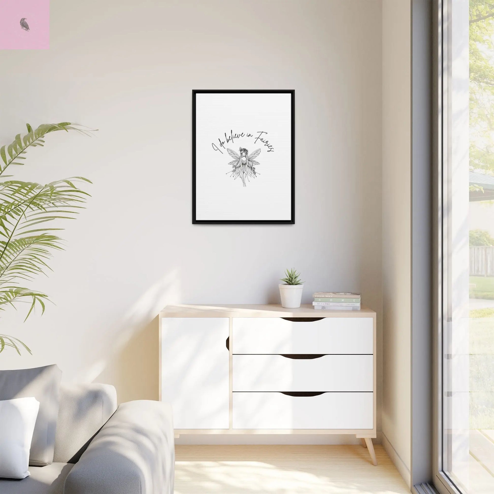 Fairies Canvas, Framed (Multi-color) - The flirty crow