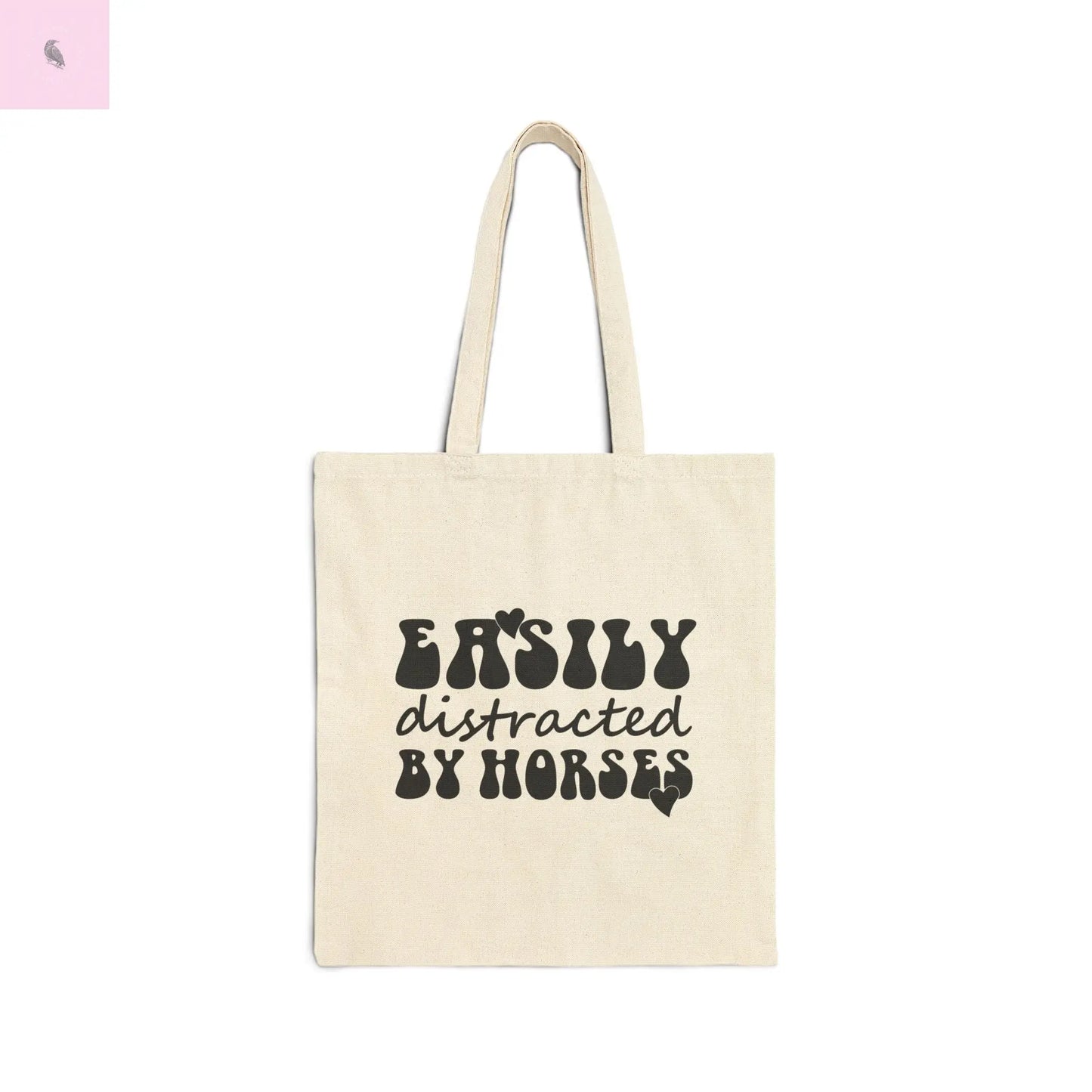horse lover tote easily distracted by horses 10x15 tote bag the flirty crow