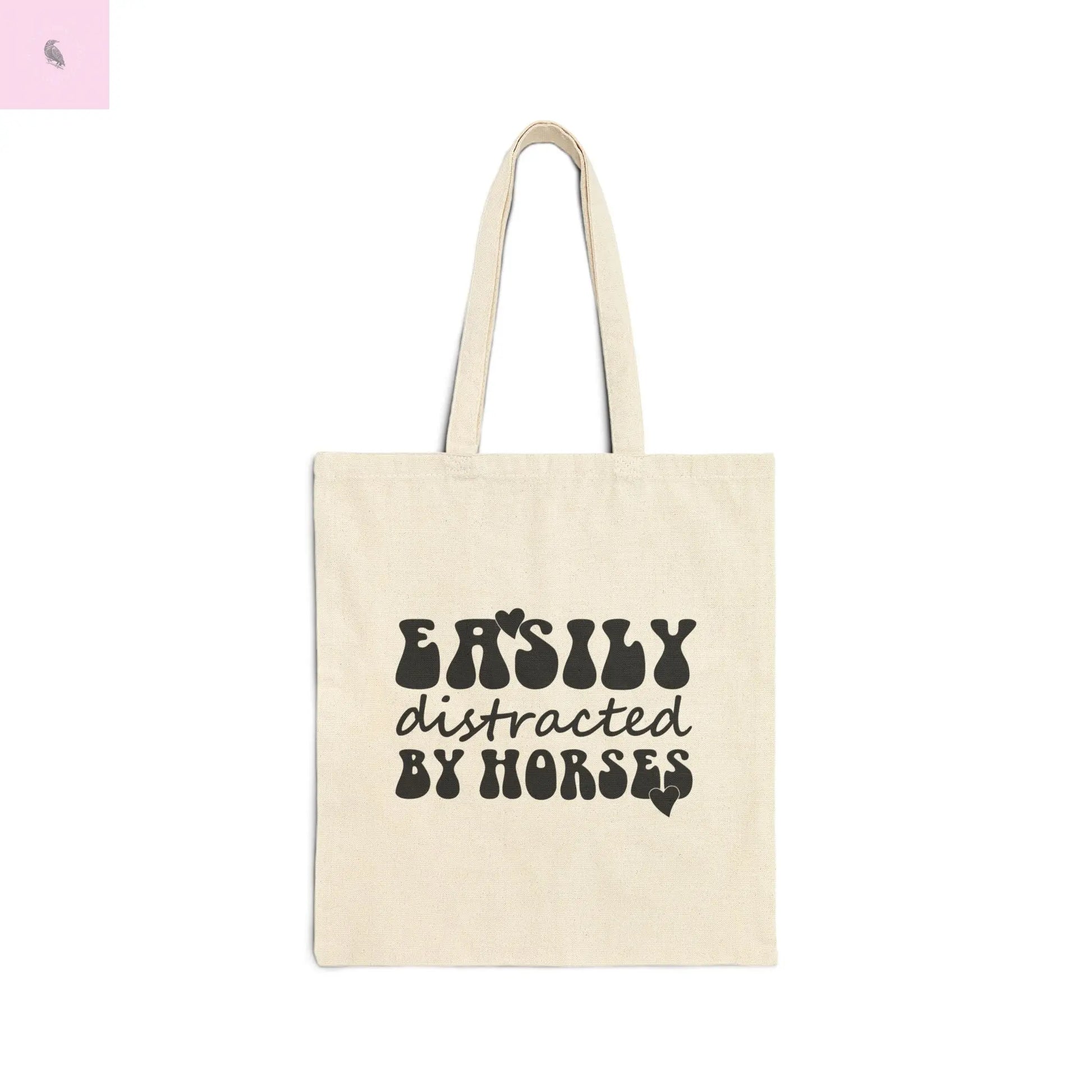 horse lover tote easily distracted by horses 10x15 tote bag the flirty crow