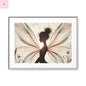 Framed Canvas Fairy wall art - The flirty crow