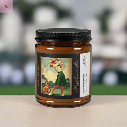 Soy Candle - Female Golf Enthusiast Retro Design The flirty crow